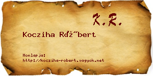 Kocziha Róbert névjegykártya